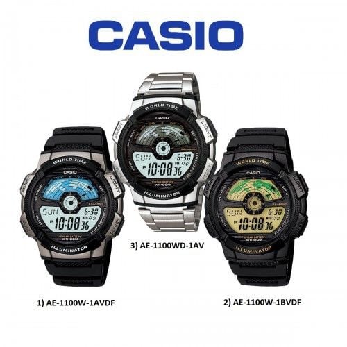 Dây đồng hồ Casio nhựa AE-1100W – Đồng Hồ-Mắt Kính 247