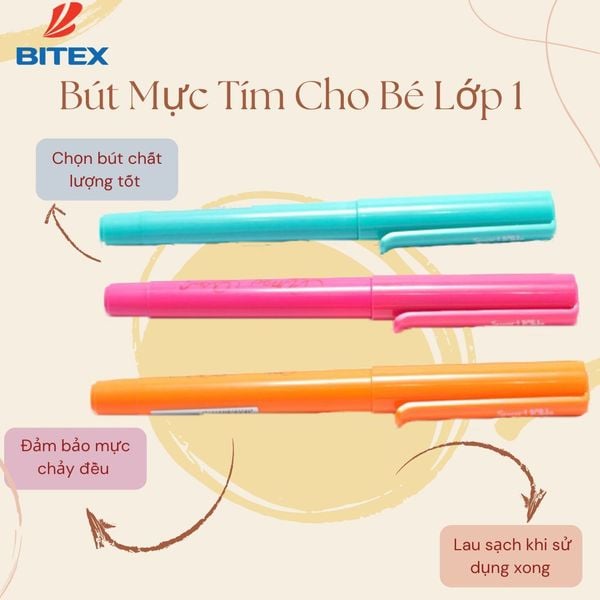 Bí quyết chọn bút mực tím phù hợp cho bé lớp 1