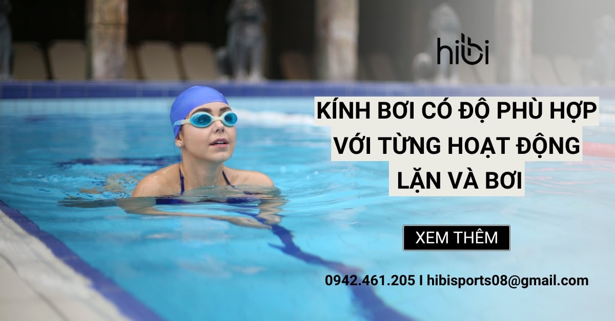 Kính bơi có độ phù hợp với từng hoạt động lặn và bơi