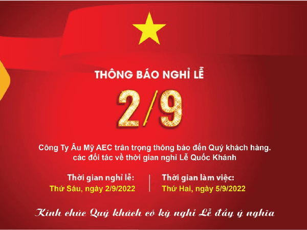 THÔNG BÁO NGHỈ LỄ QUỐC KHÁNH 02/09/2022