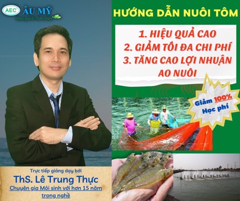 Thông báo về chương trình đào tạo “Kỹ thuật nuôi Tôm khóa 12”