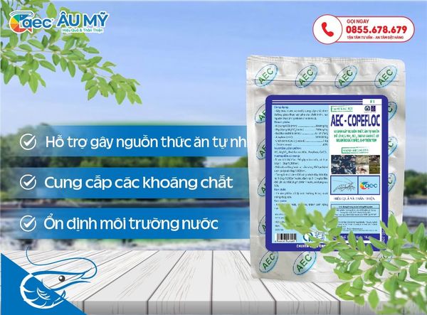 AEC-COPEFLOC  Vi sinh tạo nguồn thức ăn tự nhiên, khử khí độc, tạo lợi khuẩn ao nuôi tôm