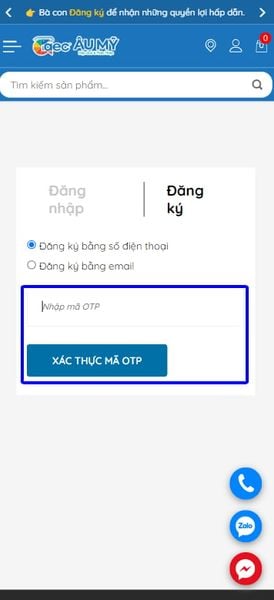 Nhập Mã OTP