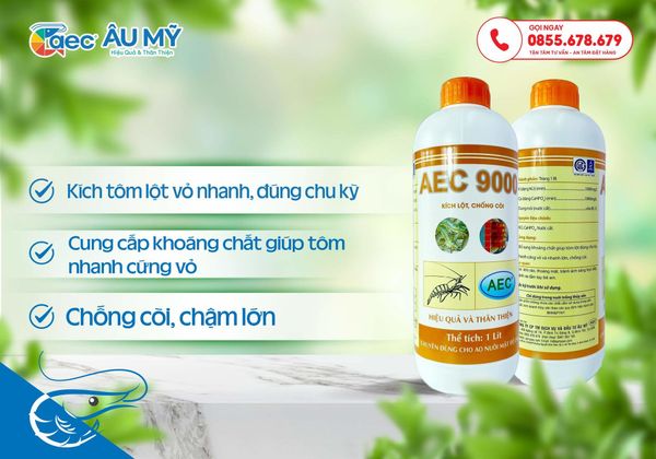 Khoáng kích lột, ngăn ngừa tôm rớt cục thịt aec 9000