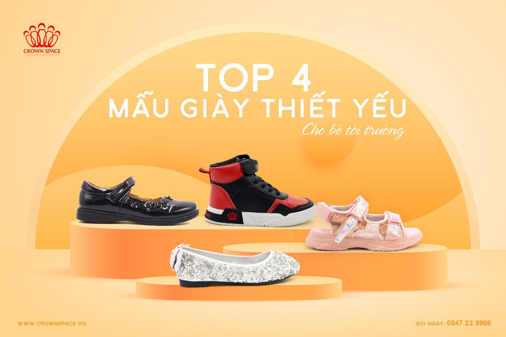 TOP 4 MẪU GIÀY THIẾT YẾU CHO BÉ TRỞ LẠI TRƯỜNG