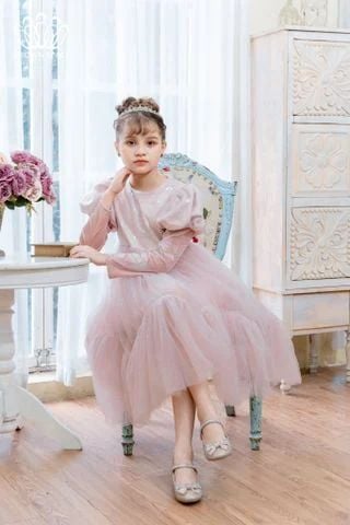 Bộ Đôi Váy Hồng Cao Cấp Siêu Yêu CROWN SPACE  - Món Quà Đốn Tim Dành Cho Cô Công Chúa Nhỏ Của Ba Mẹ
