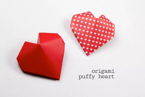 Cách làm trái tim origami cực dễ thương