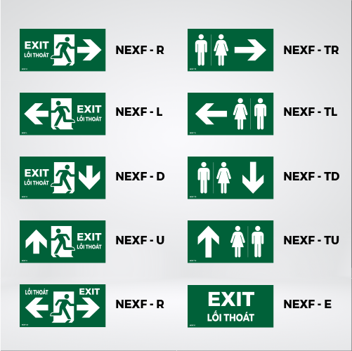 Báo giá đèn Exit thoát hiểm và phụ kiện đi kèm mới nhất