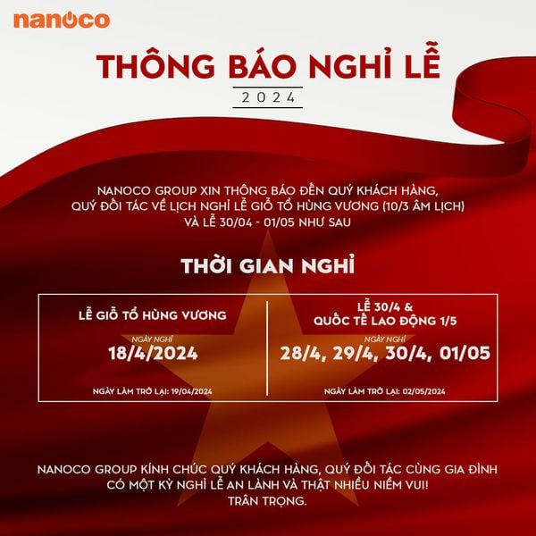 🔔 THÔNG BÁO NGHỈ LỄ GIỖ TỔ HÙNG VƯƠNG, 30/04 & 1/5 – NĂM 2024