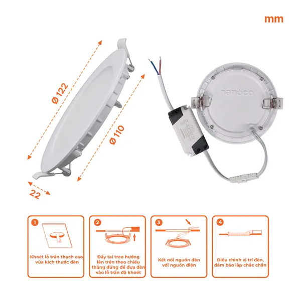 Đèn Downlight Nanoco