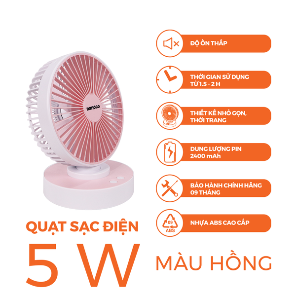 quạt sạc điện Nanoco