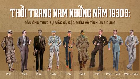 THỜI TRANG NAM NHỮNG NĂM 1930S: ĐÀN ÔNG THỰC SỰ MẶC GÌ, ĐẶC ĐIỂM VÀ TÍNH ỨNG DỤNG