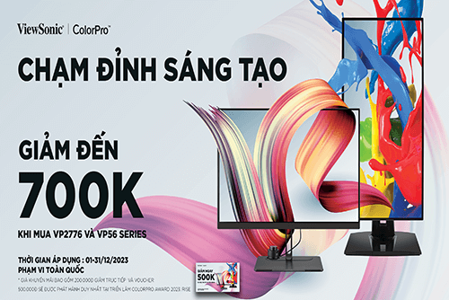 Chương trình khuyến mại màn hình thiết kế đồ họa ViewSonic