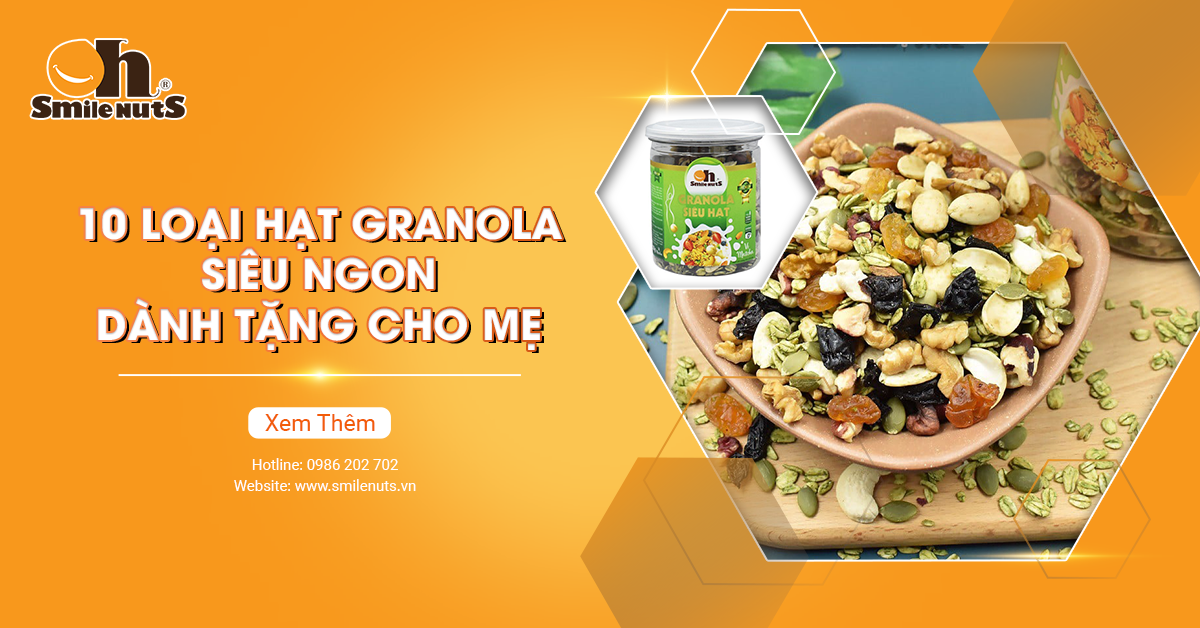 Top 10 Loại Hạt Granola Siêu Ngon Dành Tặng Cho Mẹ