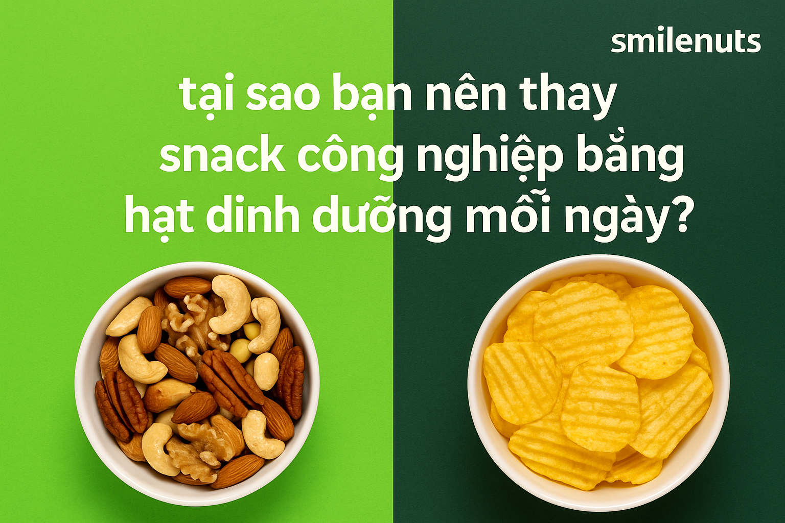 Thay Snack Công Nghiệp Bằng Hạt Dinh Dưỡng - Lợi Ích Mỗi Ngày?