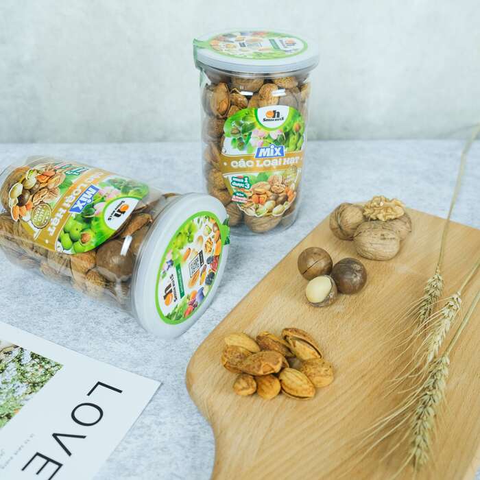 Mix 3 loại hạt Smile Nuts Hộp 400g 