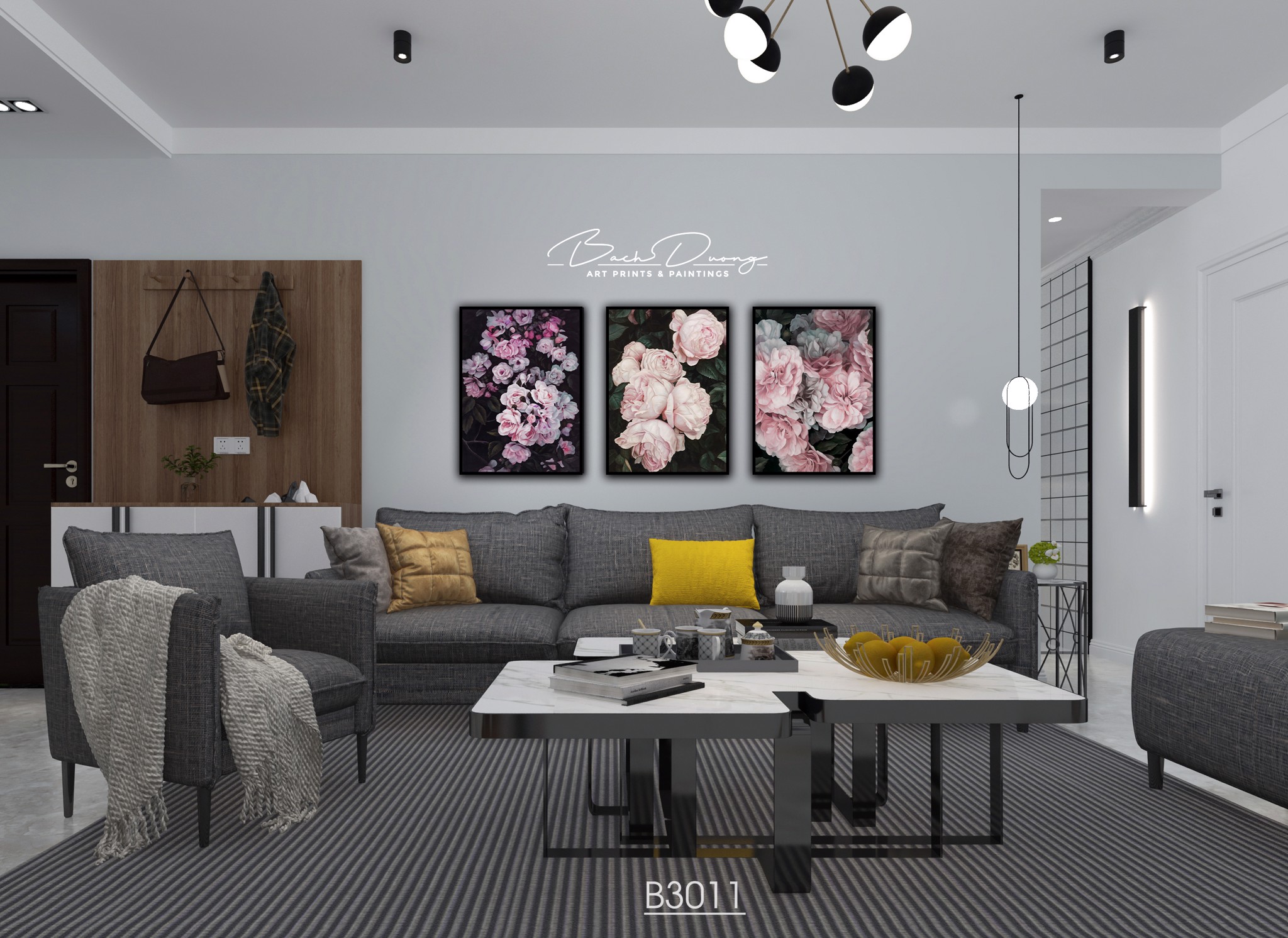 Cách lựa tranh treo phòng khách siêu đẹp, siêu mê