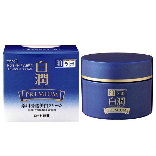 Kết quả hình ảnh cho Kem dưỡng trắng da Hada Labo Shirojyun Premium Medicated Deep Whitening Cream