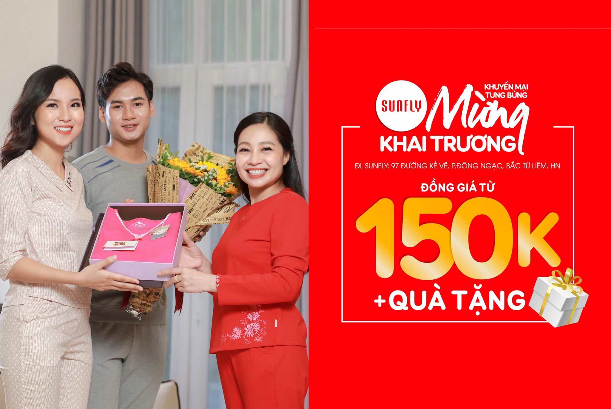 Mừng khai trương Sunfly 97 Kẻ Vẽ, Hà Nội- Đồng giá chỉ từ 150k + quà tặng