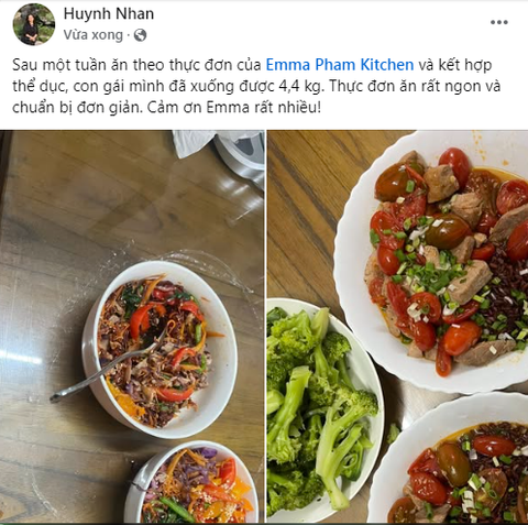 Con gái kết hợp ăn và tập thể dục đã giảm 4,4kg