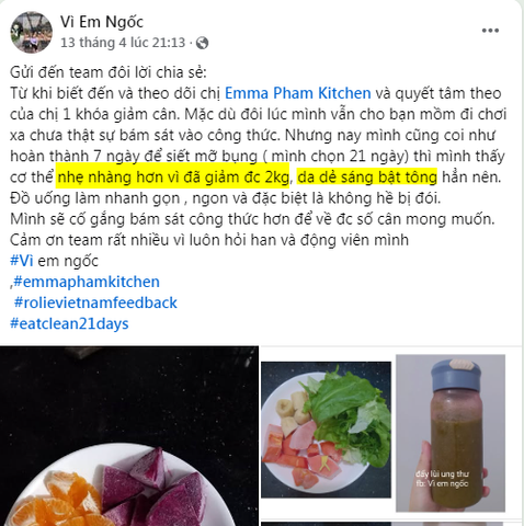 giảm đc 2kg, da dẻ sáng bật tông hẳn