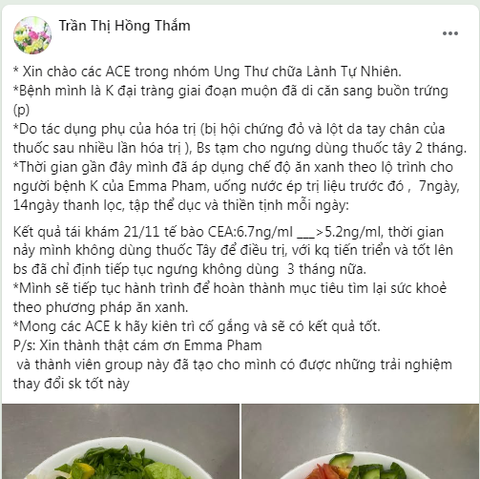 Ăn xanh kết quả tiến triển và tốt lên