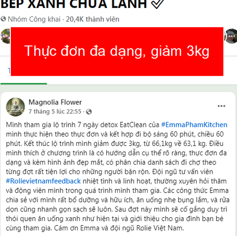 Giảm 3 kg sau 7 ngày