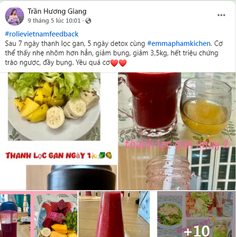 Giảm 3,5kg, hết triệu chứng trào ngược nhờ detox