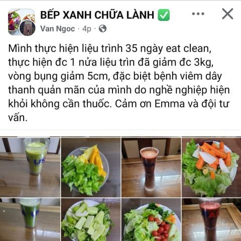 Eat clean giảm 3kg, bụng giảm 5cm