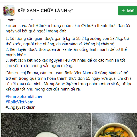 Eat clean giảm 6kg, cơ thể khỏe, người nhẹ nhàng, da sáng