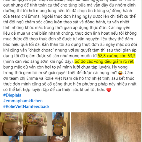 Giảm 5,5kg sau thực đơn 37 ngày eat clean