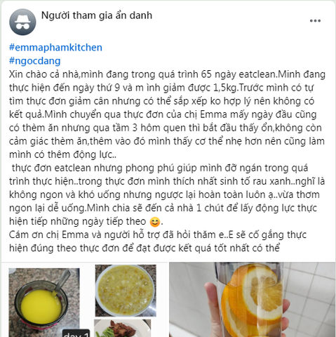 Giảm 1,5kg sau 9 ngày, cơ thể nhẹ nhàng hơn