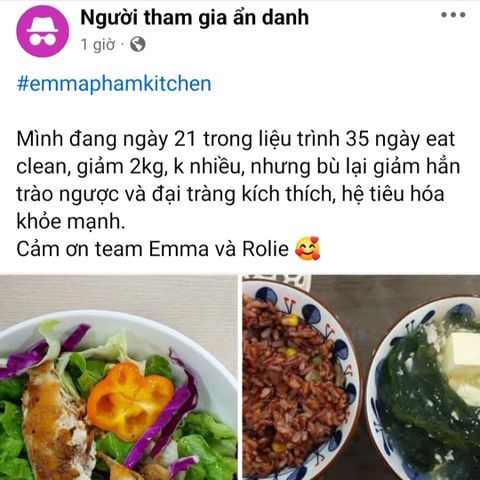 Giảm 2kg, giảm hẳn trào ngược và đại tràng kích thích, hệ tiêu hóa khỏe mạnh