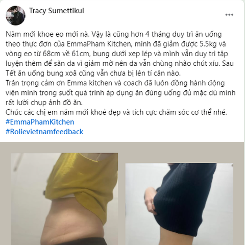Detox & Eat clean giảm 5.5kg và 7cm eo