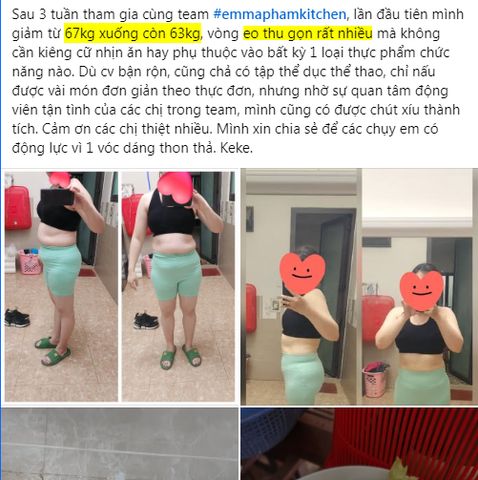 Giảm 4kg, vòng eo thu gọn rất nhiều mà không cần kiêng cữ nhịn ăn hay phụ thuộc vào bất kỳ 1 loại thực phẩm chức năng nào