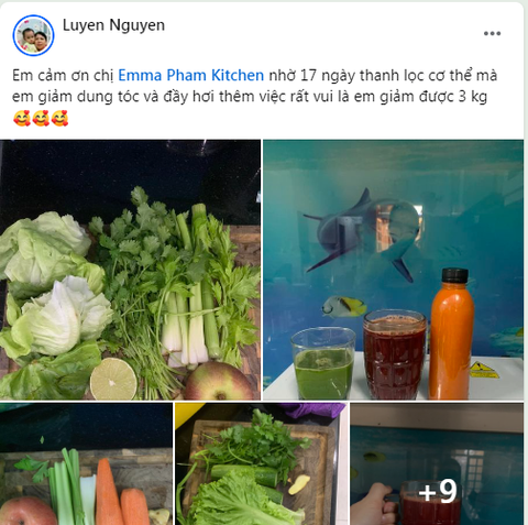 Giảm 3kg sau 17 ngày detox