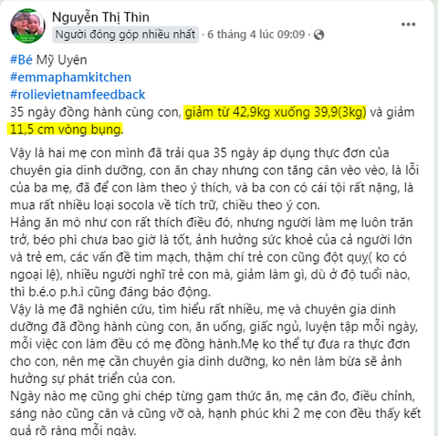 Eat clean cho con giảm 3kg