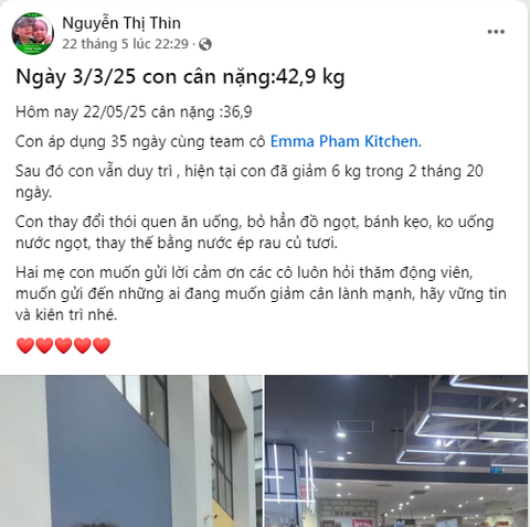 Con giảm 6kg, thay đổi thói quen ăn uống