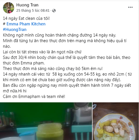 Sau 14 ngày giảm 3-4kg