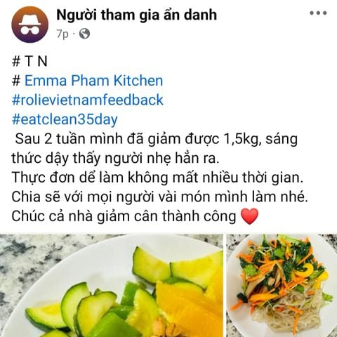 giảm 1,5kg, sáng thức dậy thấy người nhẹ hẳn ra sau 2 tuần