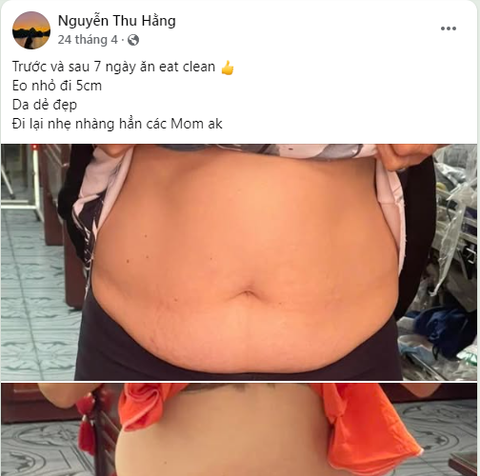 Eo giảm 5cm với 17 detox