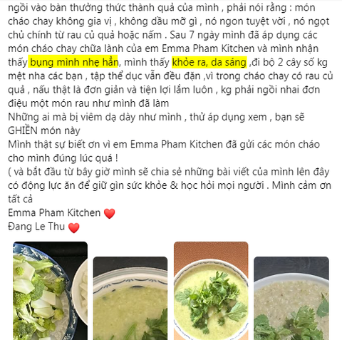 Bụng nhẹ, cơ thể khỏe ra, da sáng