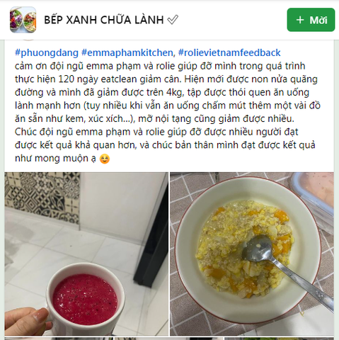Eat clean giảm 4kg và mỡ nội tạng