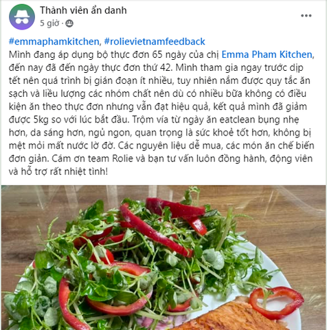 Eat clean giảm 5kg, bụng nhẹ hơn, da sáng hơn, ngủ ngon, quan trọng là sức khoẻ tốt hơn
