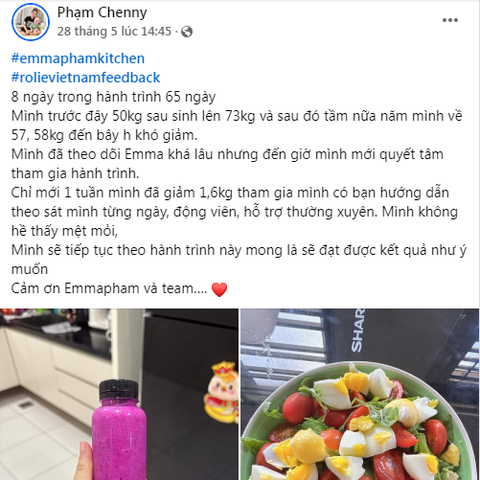1 tuần giảm 1.6kg
