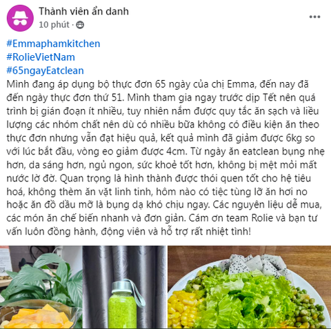 Giảm 6kg, 4cm eo, bụng nhẹ hơn, da sáng hơn, ngủ ngon, sức khoẻ tốt hơn