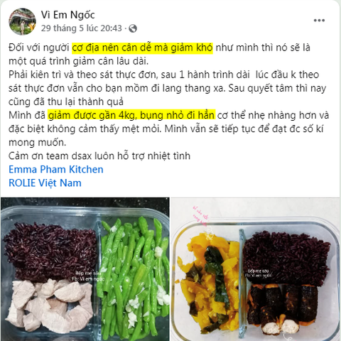 Giảm 4kg, bụng nhỏ đi hẳn cơ thể nhẹ nhàng hơn