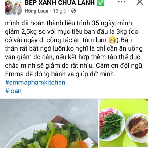 Eat clean giảm 2.5kg