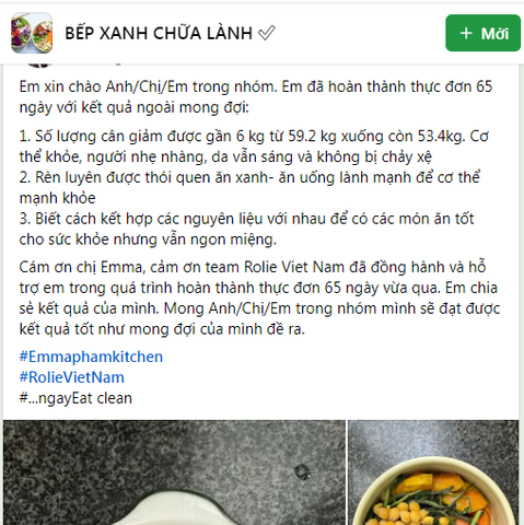Eat clean giảm 6kg, cơ thể khỏe, nhẹ nhàng