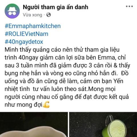 Giảm 3kg, bụng và eo nhẹ hẳn